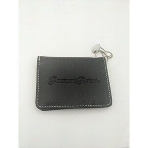 Paramount Pictures Wallet ID Holder Keychain Black Stitched Made China PVC